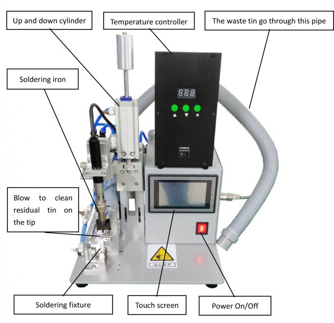Máquina de soldadura de alambre eléctrico multifuncional con pin de auricular soldadura alta y baja placa de PCB soldadura para la fabricación de cables 0