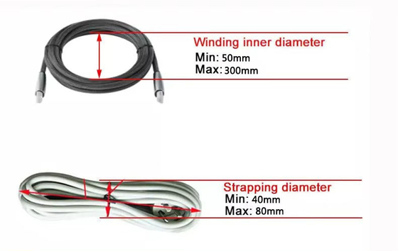 Máquina semiautomática de enrollamiento de cables de 30 metros de largo de cables de datos, cable de alimentación, cuerda y cuerda