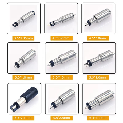 Enchufe de corriente continua y adaptador de conector para carga y conector