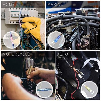 220PCS PE Double Splice Tube Butt Shrinkable Terminal Insulated Crimp Heat Shrink Wire Connector Kit