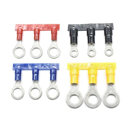 Oem Personalizado 22 Awg Tipo Terminal de cobre plano Lug Crimping Terminales de anillo aislado