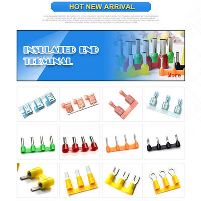 Los terminales circulares de corte 5 mm 10 mm de anillo preinsulado continuo con terminal de cable de cobre