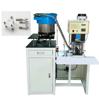 SAA Solid Hollow 3 Pin Power Plug Insert Crimping Machine con terminal de granel suelto que vibra el alimentador de placas